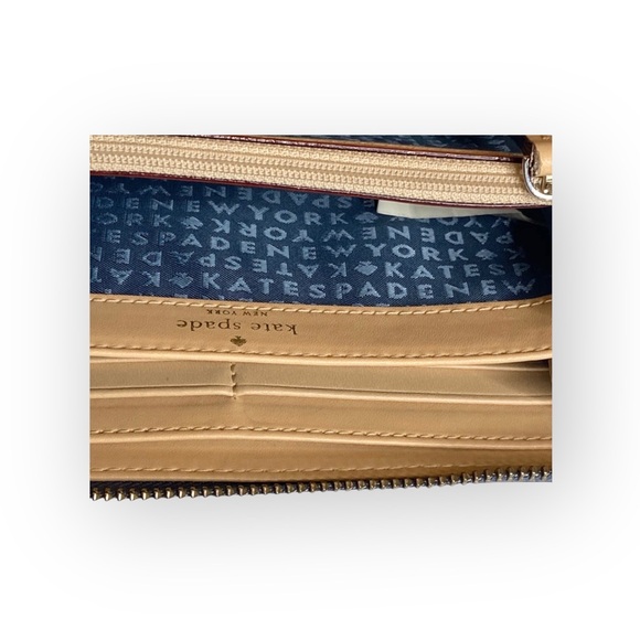 kate spade Neda Grey Street Continental Zip Around Wallet Card Slots Slate - Picture 6 of 16